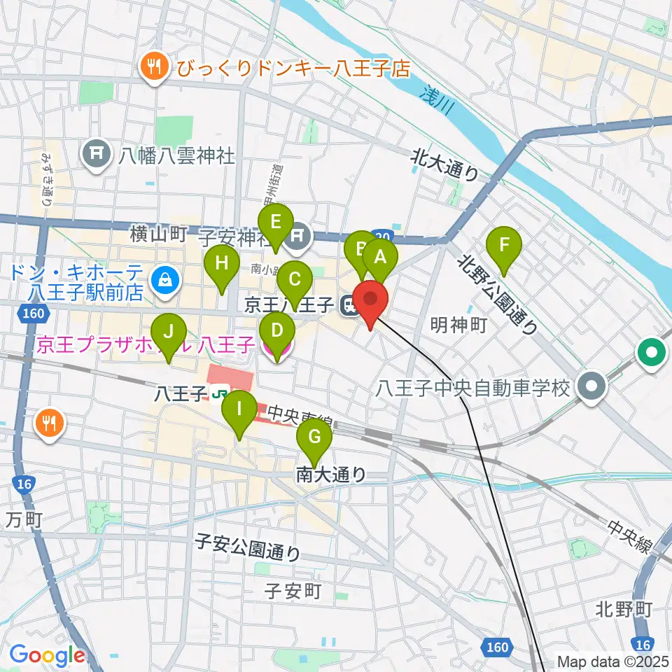 スタジオネイ周辺のホテル一覧地図