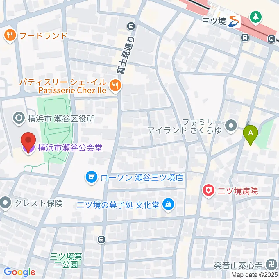 横浜市瀬谷公会堂周辺のホテル一覧地図
