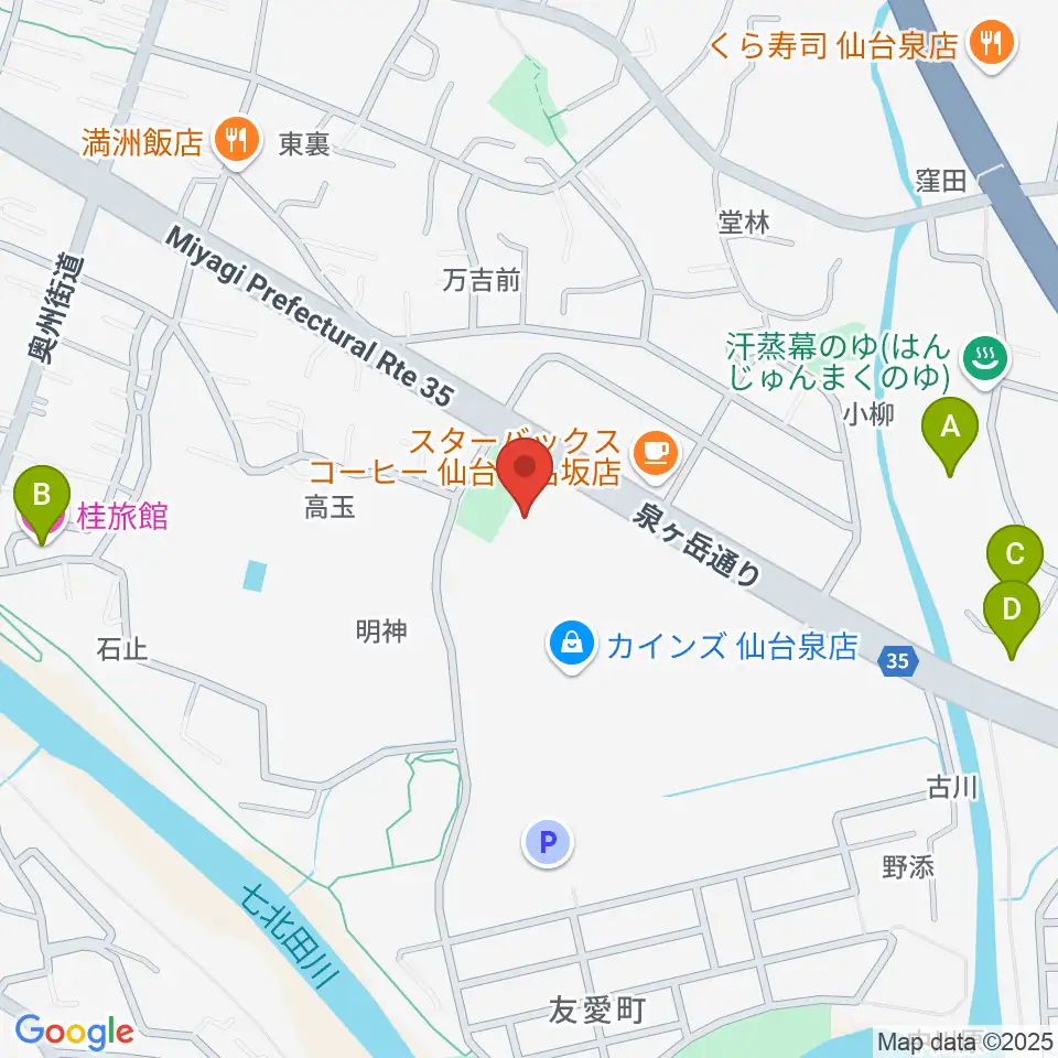 MIFA Football Park 仙台周辺のホテル一覧地図