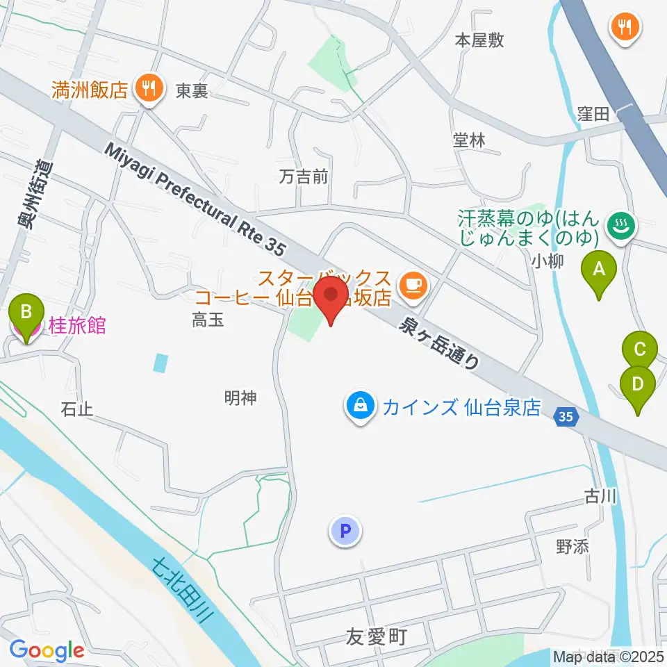 MIFA Football Park 仙台周辺のホテル一覧地図
