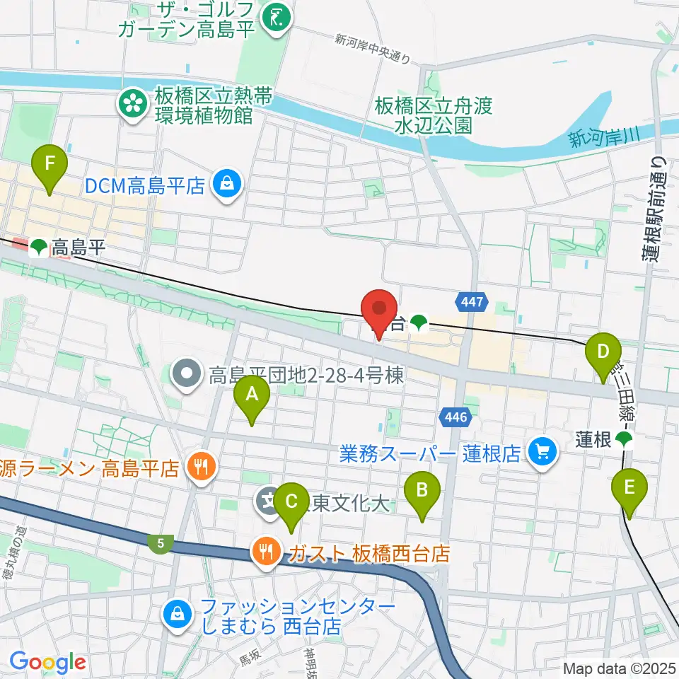 音教学院周辺のホテル一覧地図