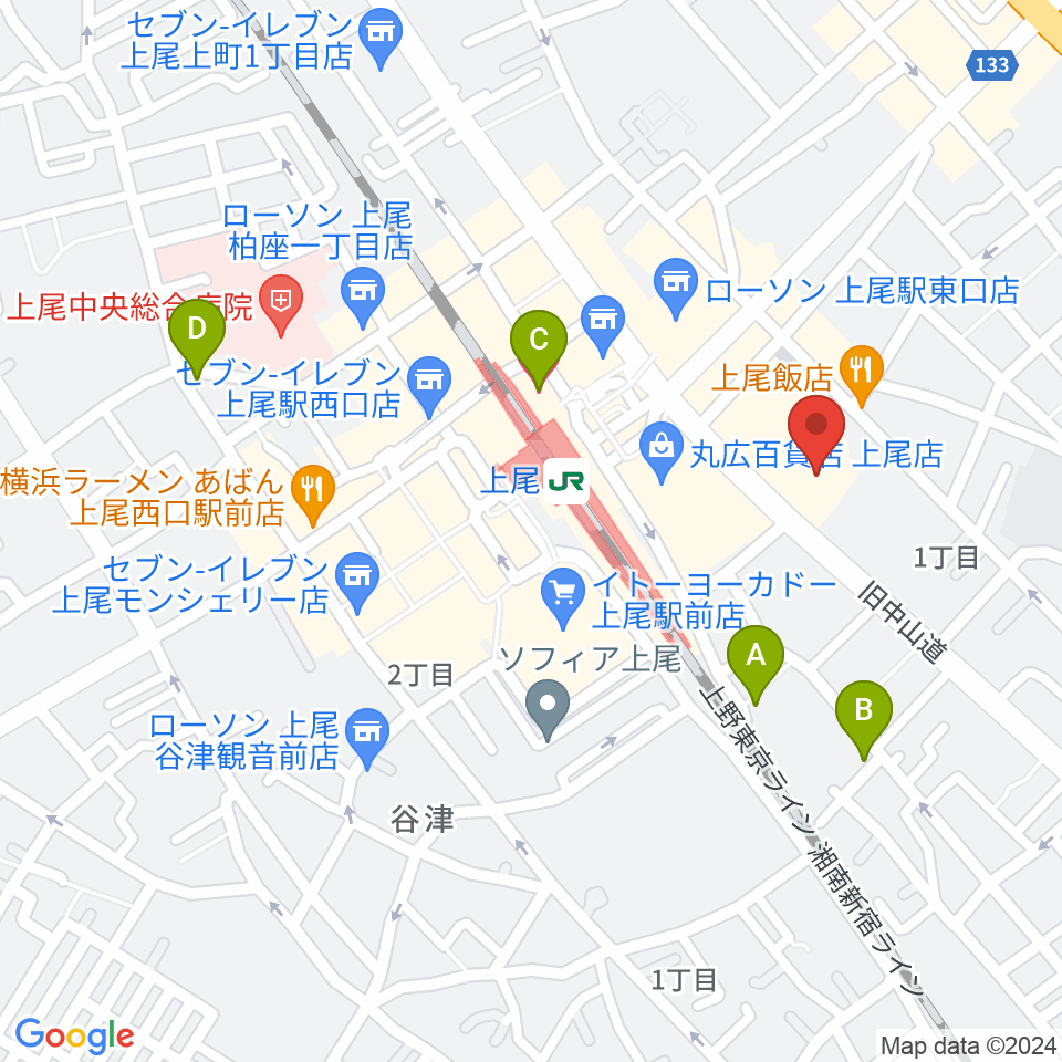 ワイワイミュージックスタジオ周辺のホテル一覧地図