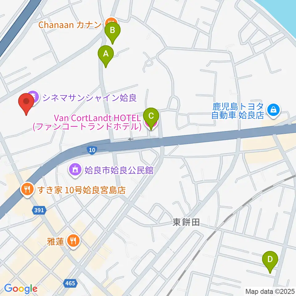 あいらびゅーFM周辺のホテル一覧地図