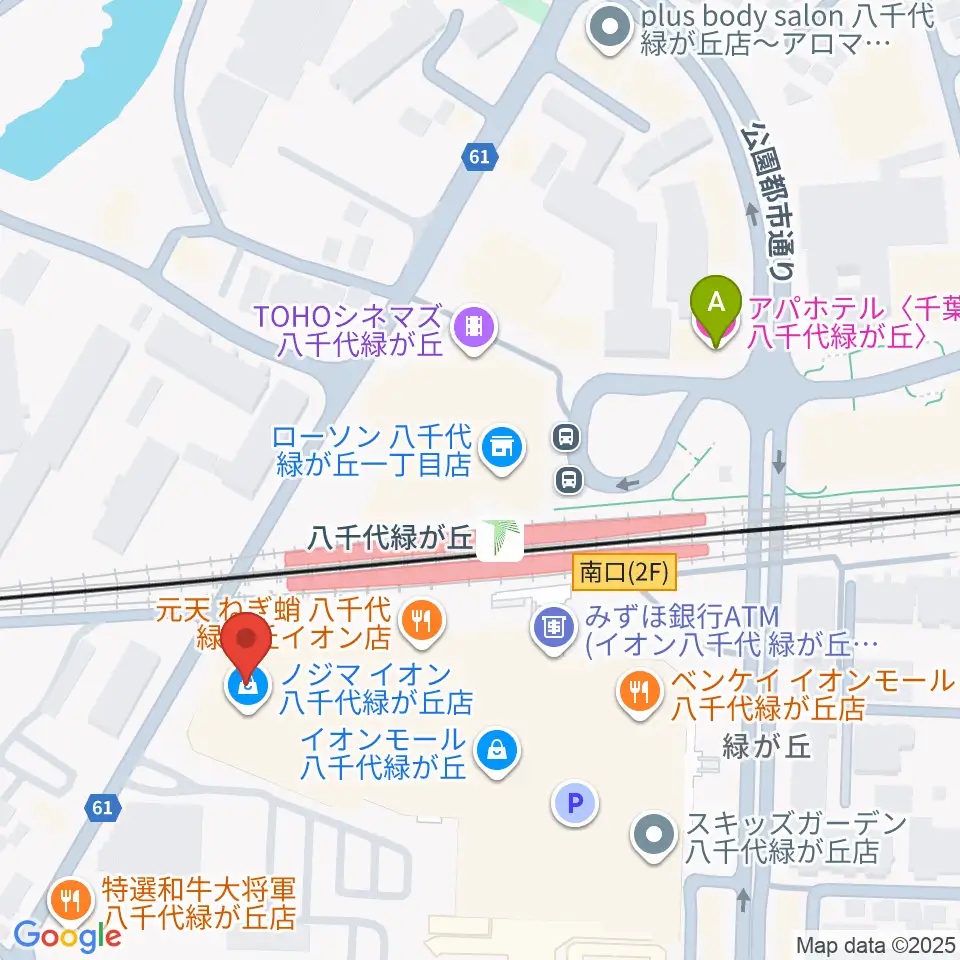 島村楽器 イオンモール八千代緑が丘店周辺のホテル一覧地図