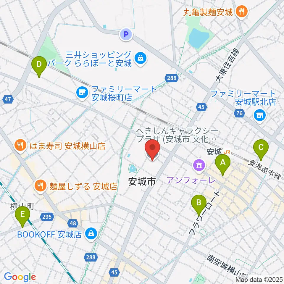 へきしんギャラクシープラザ周辺のホテル一覧地図