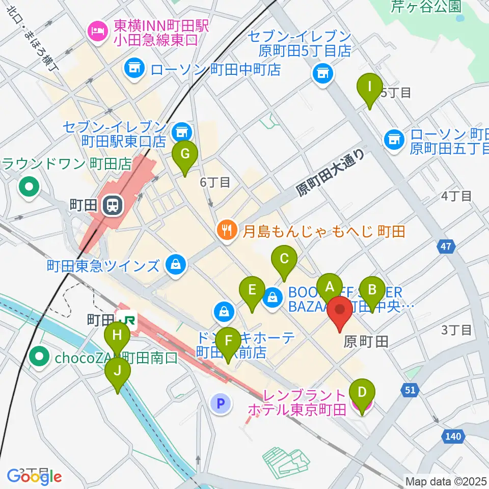 ディスクユニオン町田店周辺のホテル一覧地図