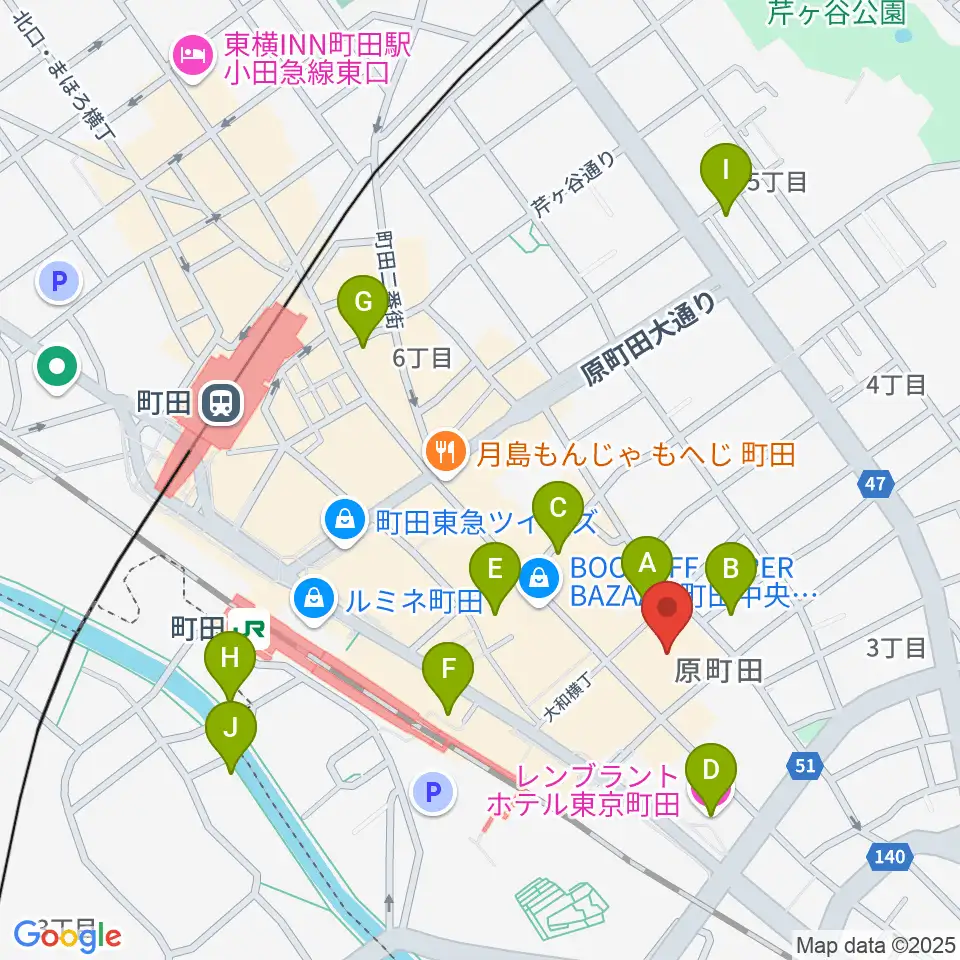 ディスクユニオン町田店周辺のホテル一覧地図