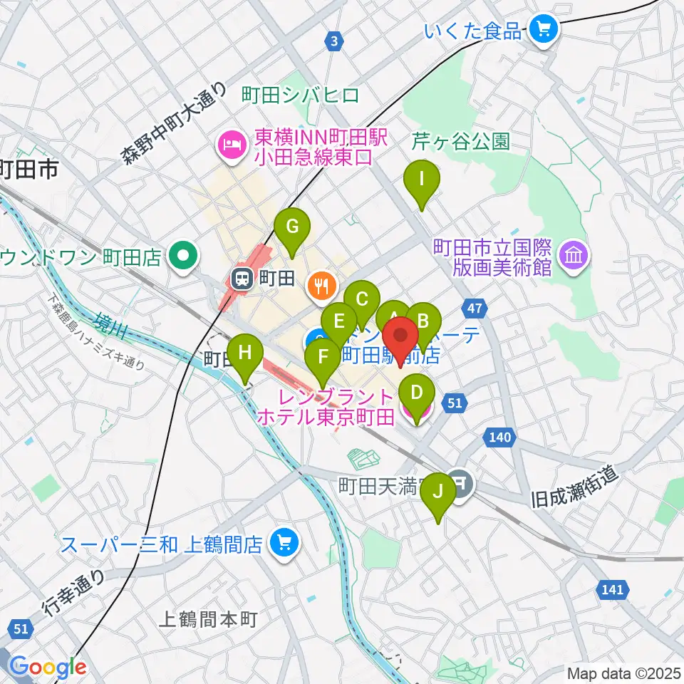 ディスクユニオン町田店周辺のホテル一覧地図