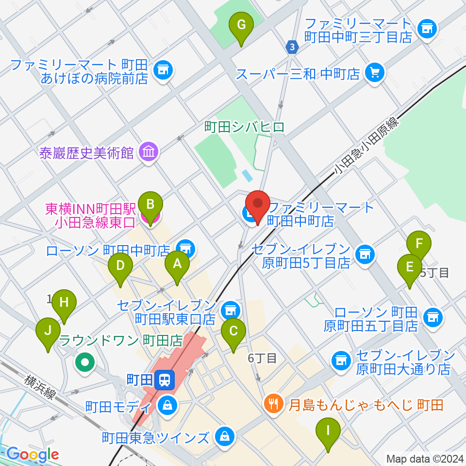 SEALミュージックスクール町田校周辺のホテル一覧地図