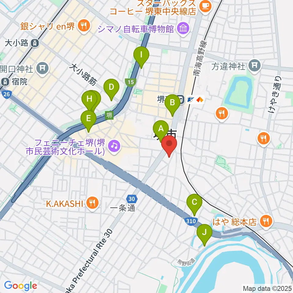 LaFlat Music School周辺のホテル一覧地図