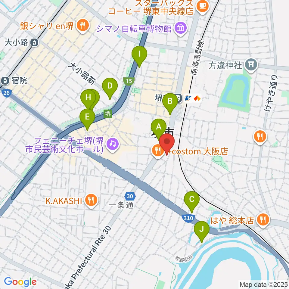 LaFlat Music School周辺のホテル一覧地図