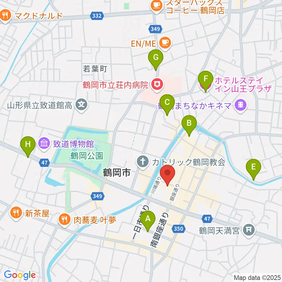 荘銀本店ホール周辺のホテル一覧地図