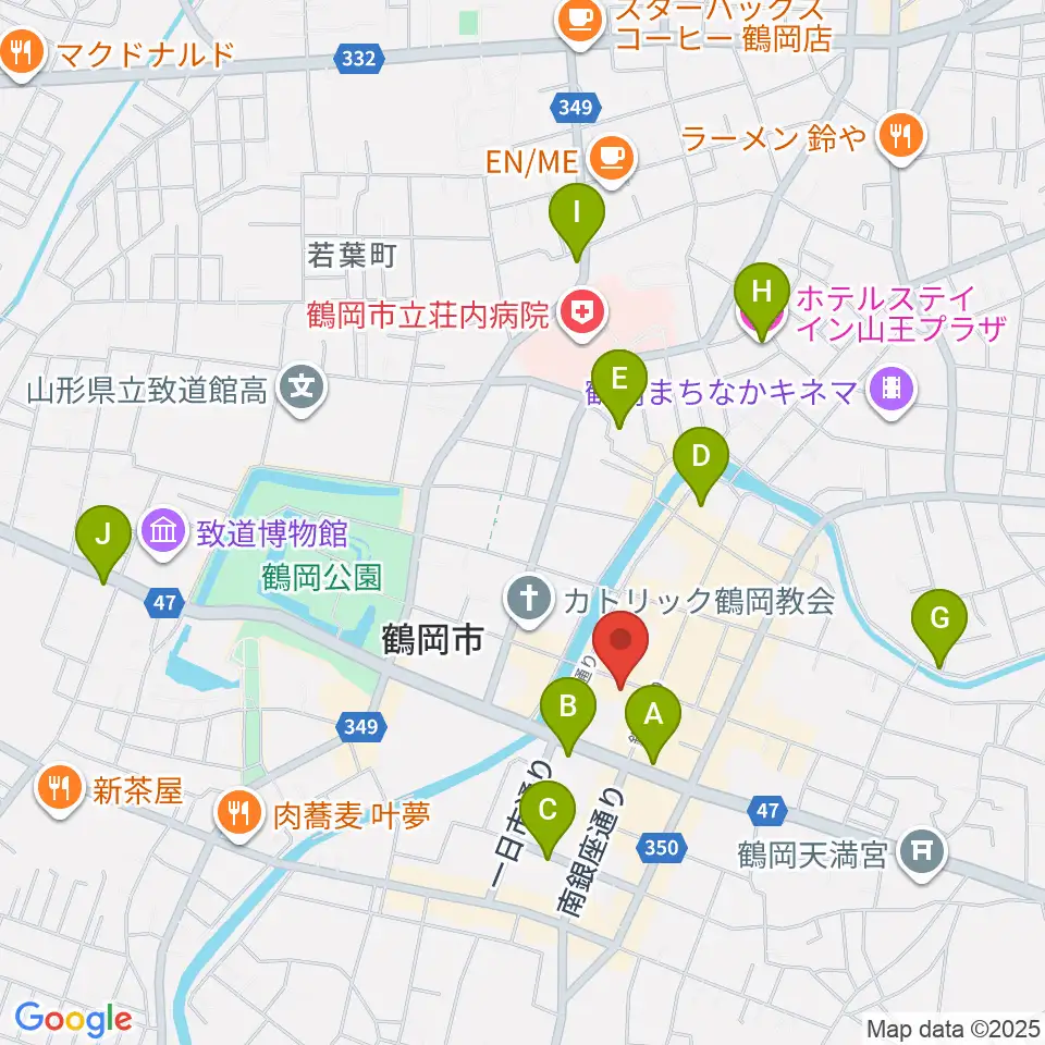 荘銀本店ホール周辺のホテル一覧地図