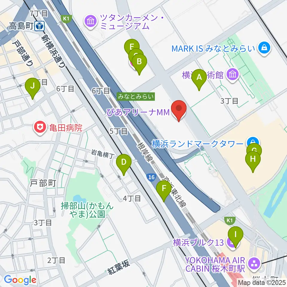 ぴあアリーナMM周辺のホテル一覧地図