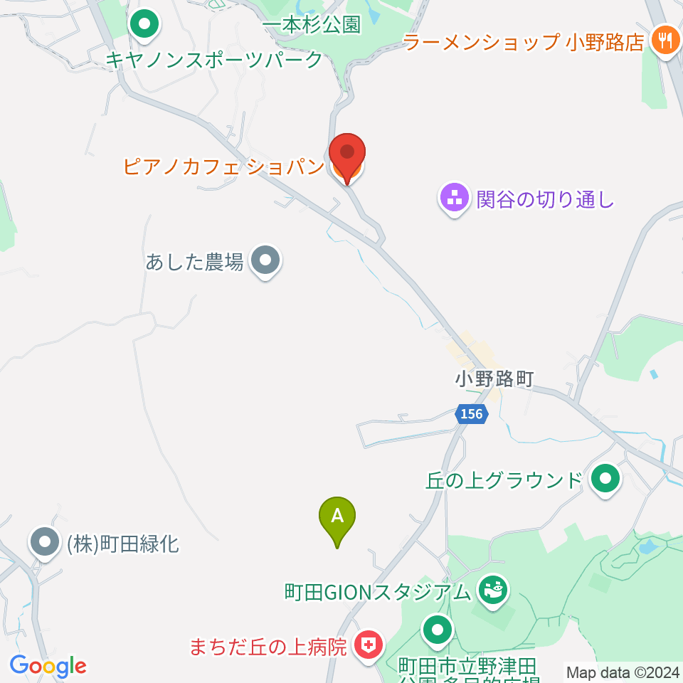 町田ピアノカフェショパン周辺のホテル一覧地図