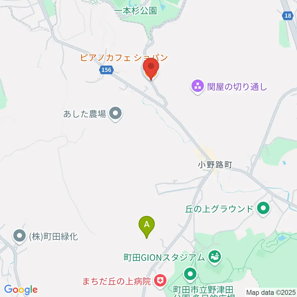 町田ピアノカフェショパン周辺のホテル一覧地図