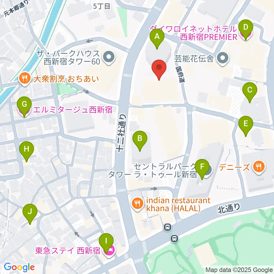 ガルバホール周辺のホテル一覧地図