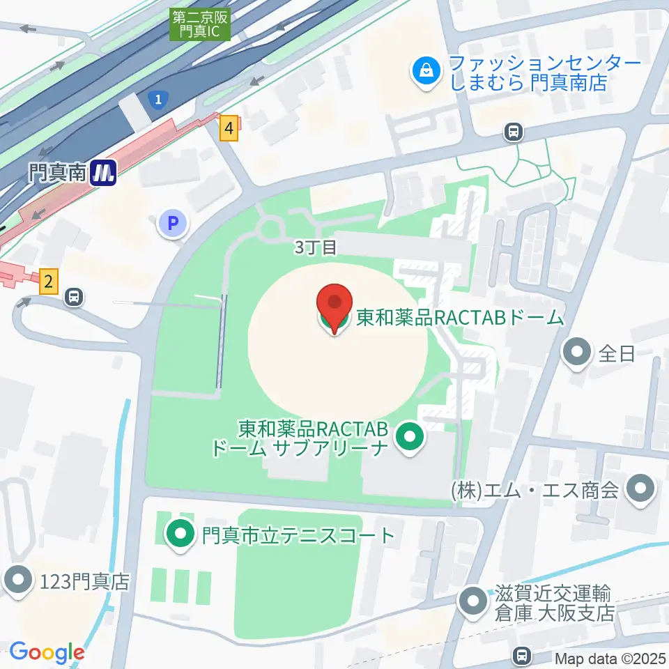 東和薬品RACTABドーム周辺のホテル一覧地図