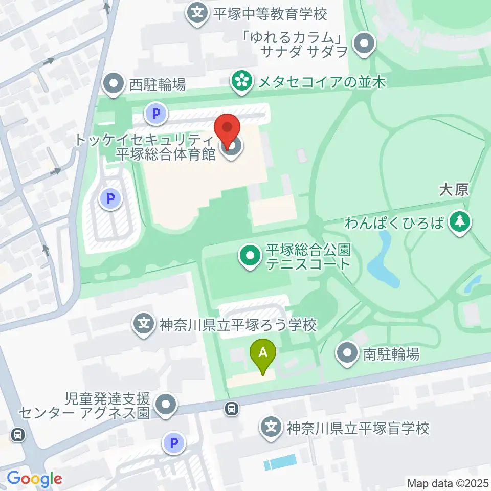 トッケイセキュリティ平塚総合体育館周辺のホテル一覧地図