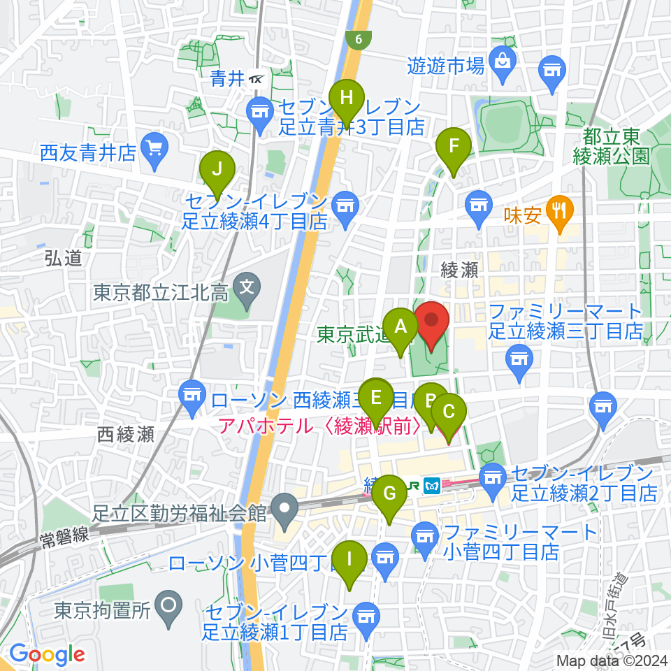 東京武道館周辺のホテル一覧地図