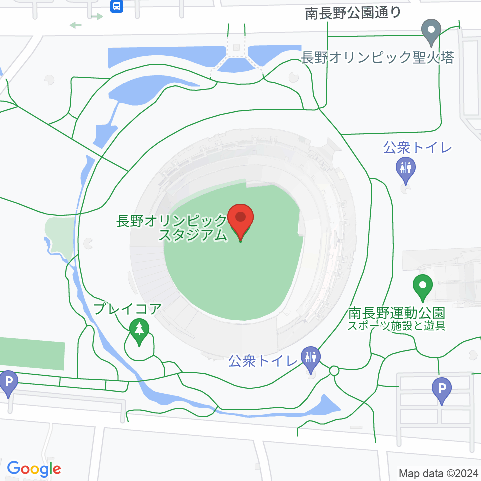 長野オリンピックスタジアム周辺のホテル一覧地図
