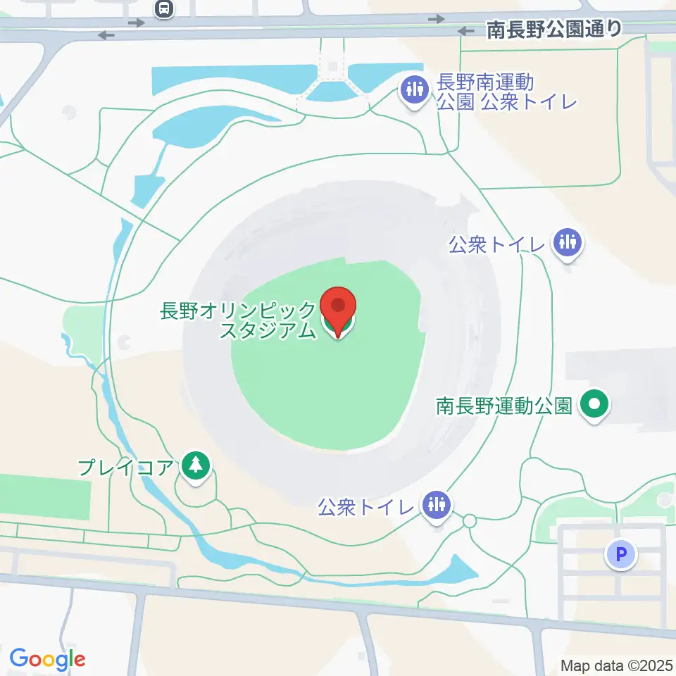 長野オリンピックスタジアム周辺のホテル一覧地図