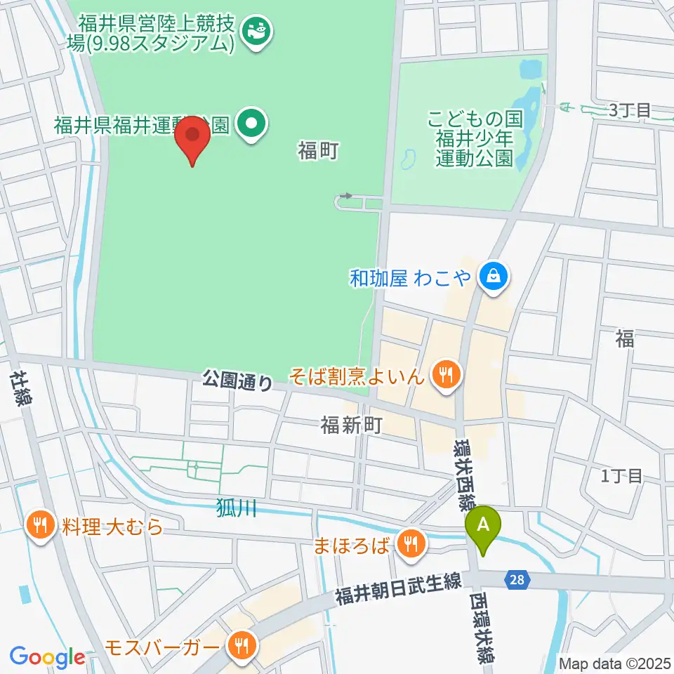 セーレン・ドリームスタジアム周辺のホテル一覧地図