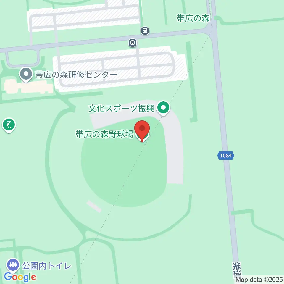 帯広の森野球場周辺のホテル一覧地図