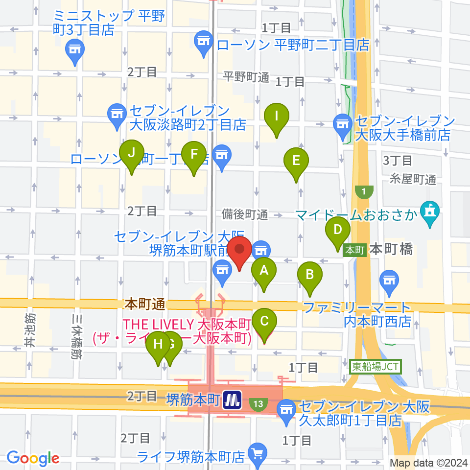 Jazz Club OverSeas周辺のホテル一覧地図