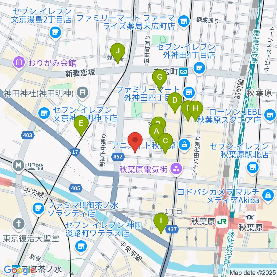 秋葉原ZEST周辺のホテル一覧地図