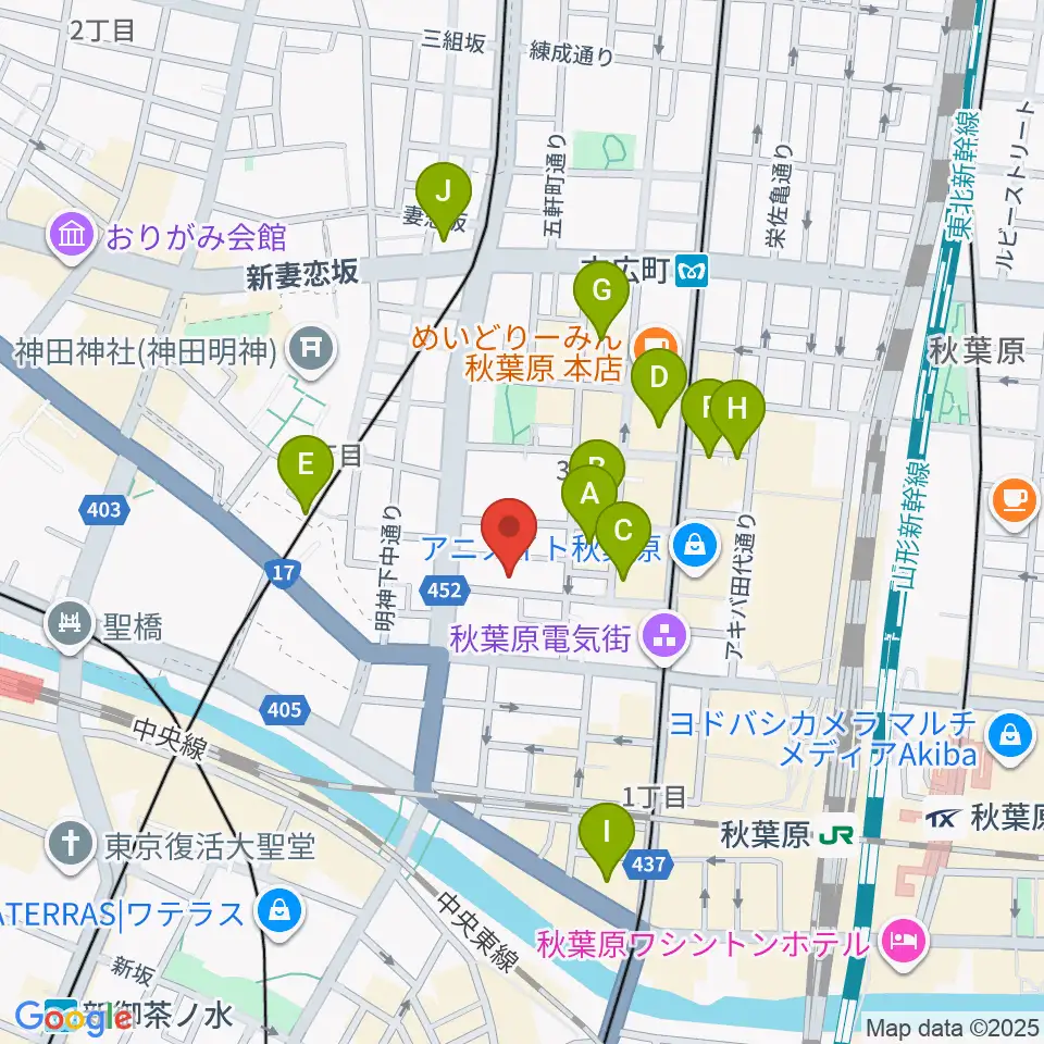 秋葉原ZEST周辺のホテル一覧地図