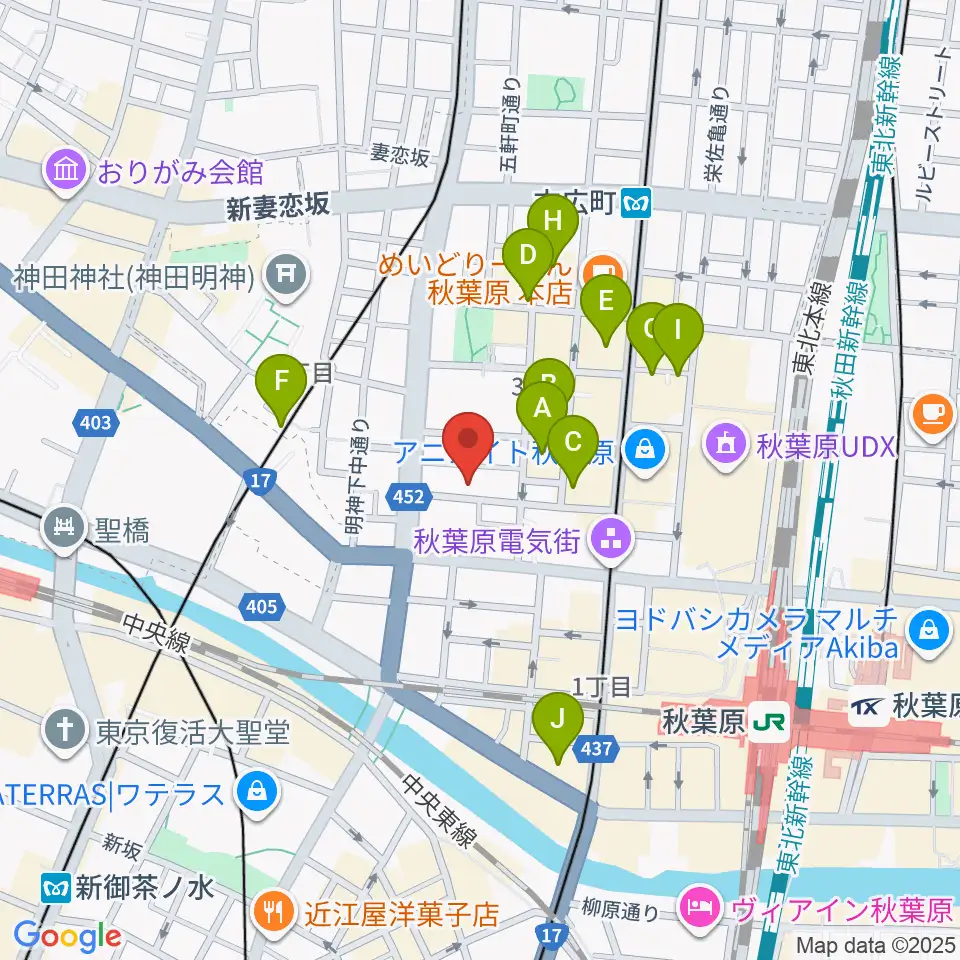 秋葉原ZEST周辺のホテル一覧地図