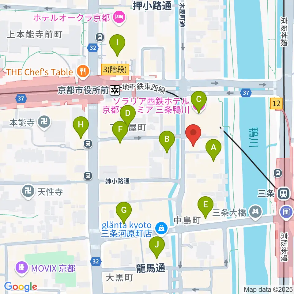 ライブスポットラグ周辺のホテル一覧地図
