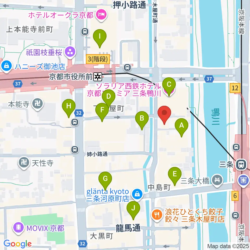 ライブスポットラグ周辺のホテル一覧地図