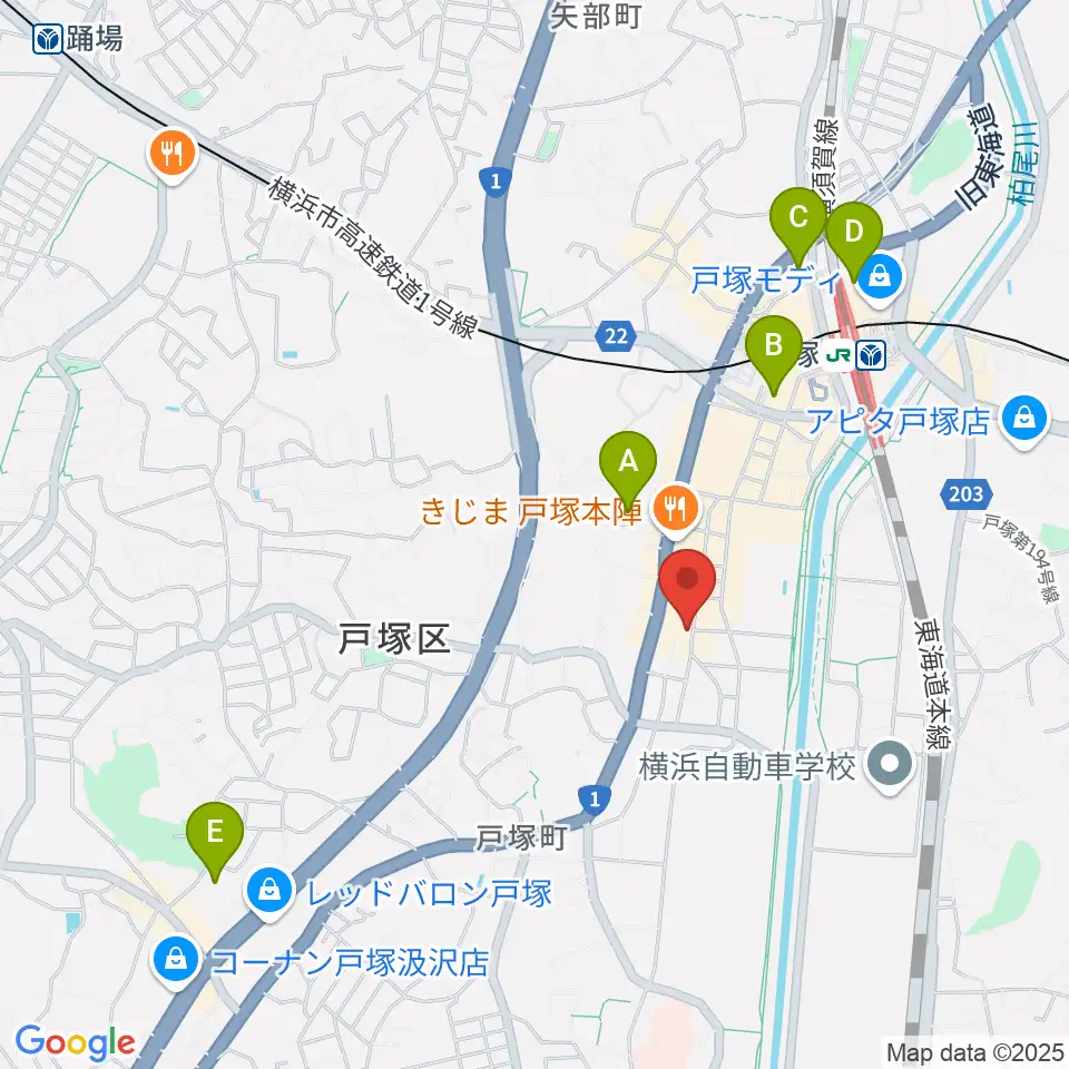 さやか音感ピアノ教室周辺のホテル一覧地図