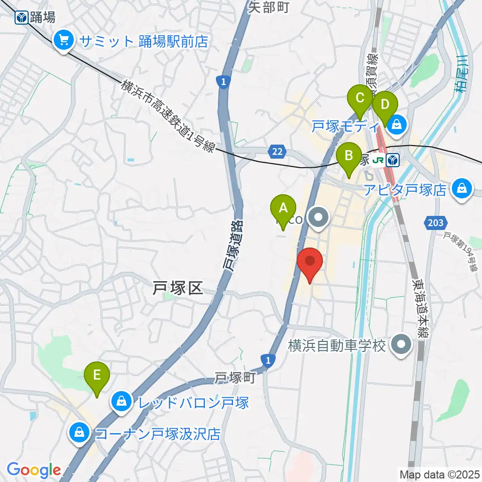 さやか音感ピアノ教室周辺のホテル一覧地図