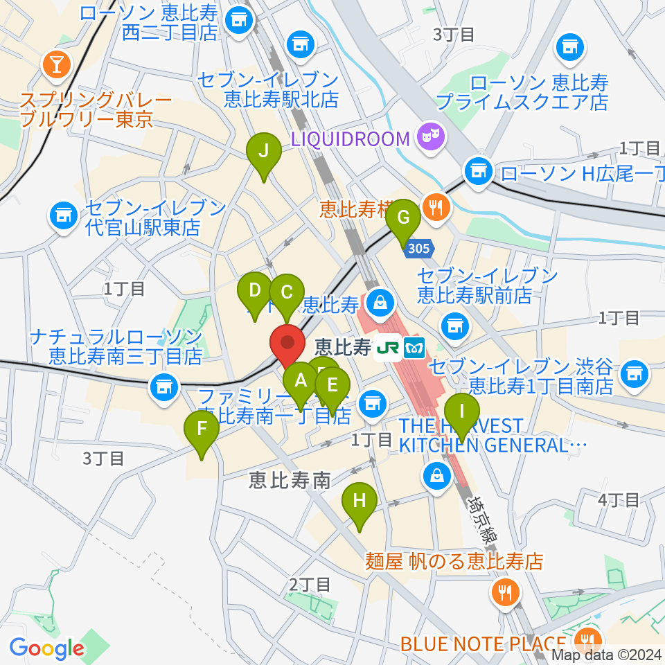 声の達人スタジオ周辺のホテル一覧地図