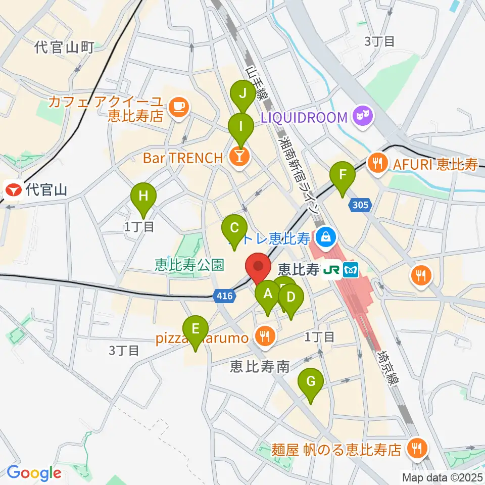 声の達人スタジオ周辺のホテル一覧地図
