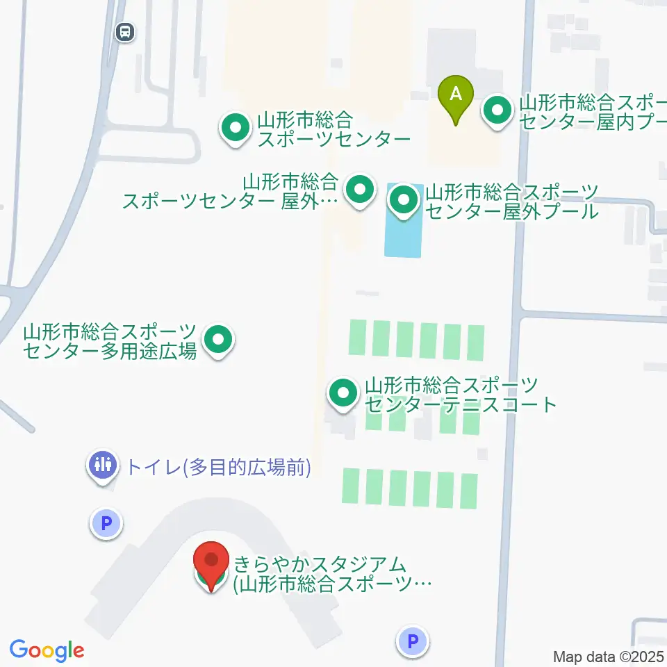 きらやかスタジアム周辺のホテル一覧地図