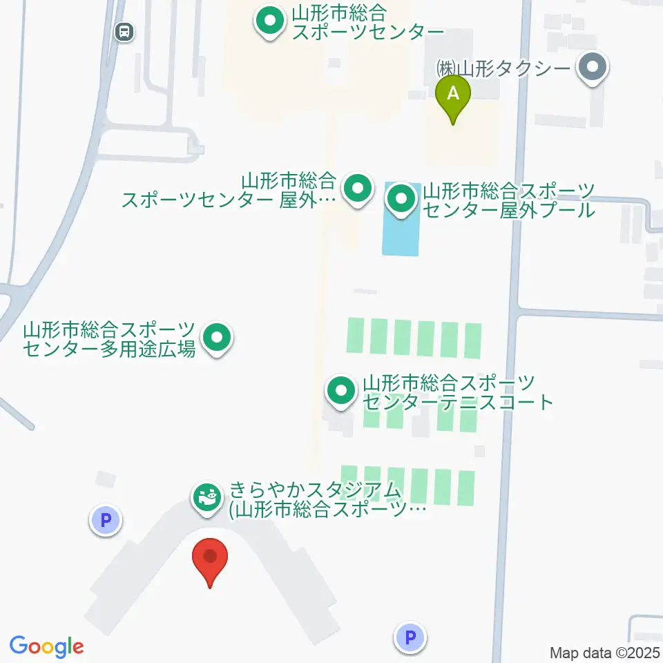 きらやかスタジアム周辺のホテル一覧地図