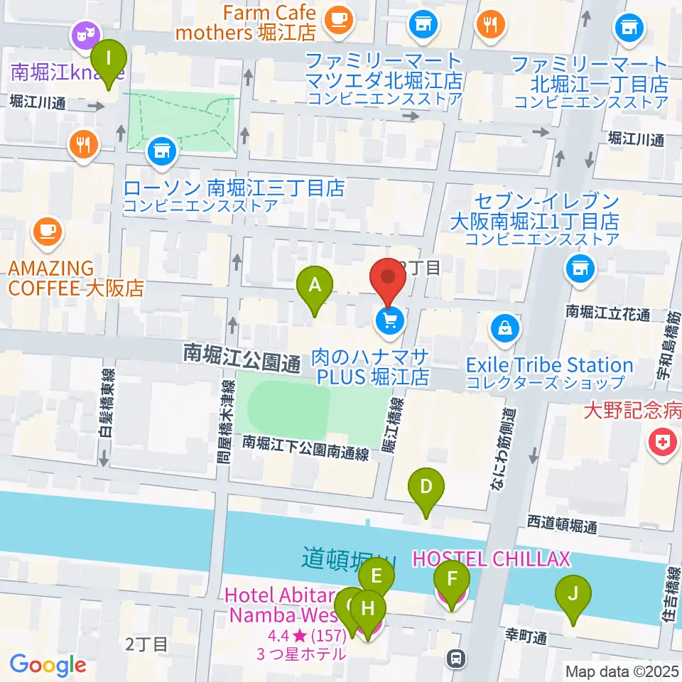 大倉ギター教室周辺のホテル一覧地図