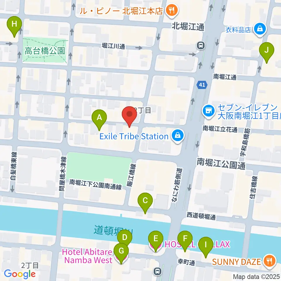 大倉ギター教室周辺のホテル一覧地図