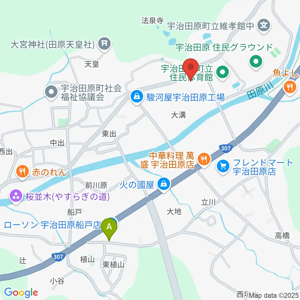 宇治田原町総合文化センター周辺のホテル一覧地図