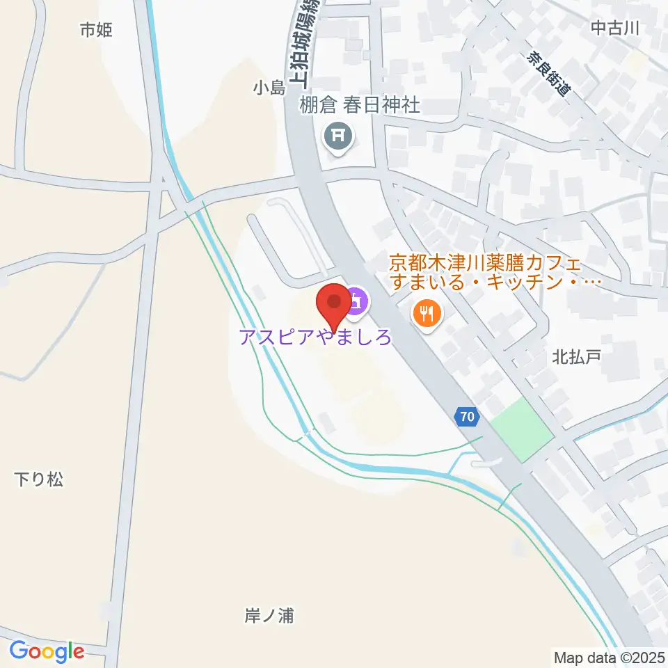 山城総合文化センター アスピアやましろ周辺のホテル一覧地図