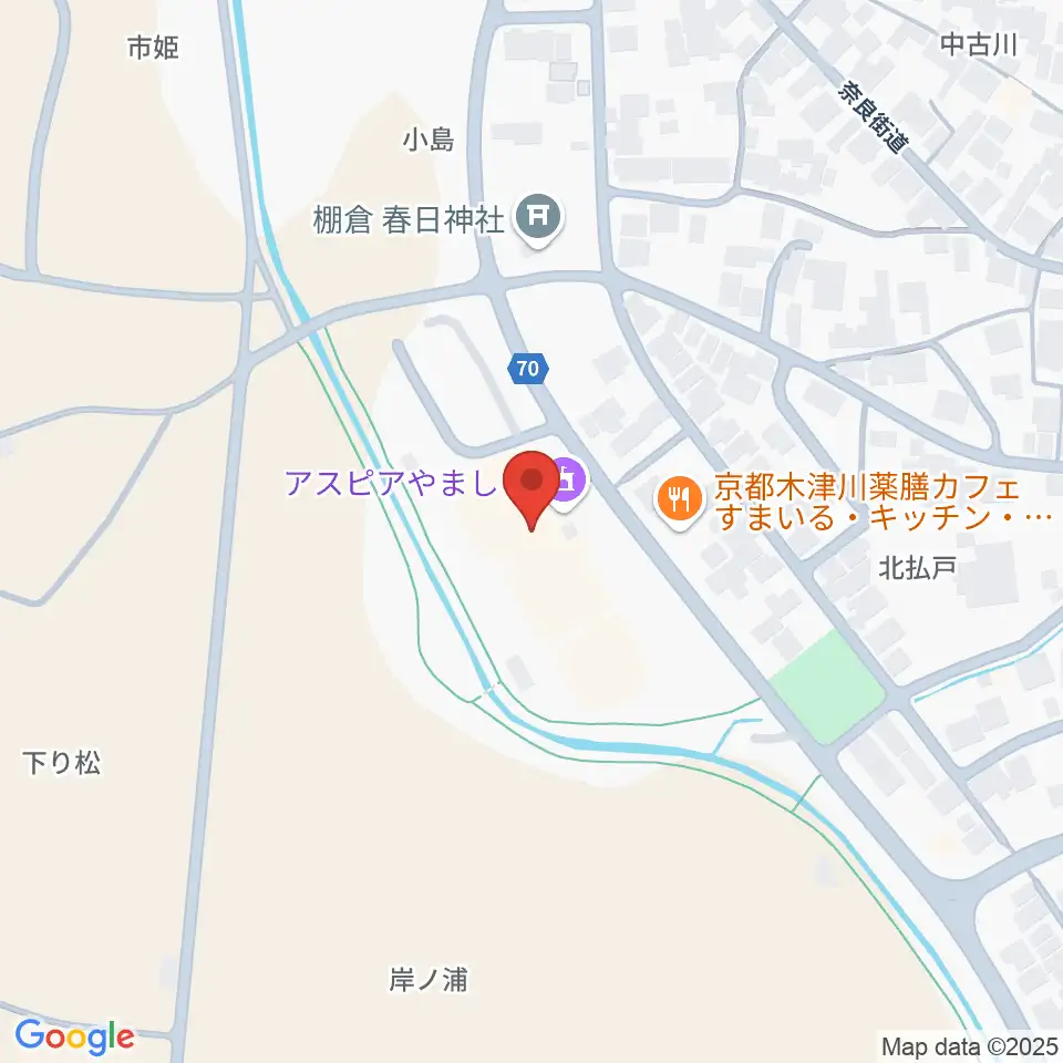 山城総合文化センター アスピアやましろ周辺のホテル一覧地図