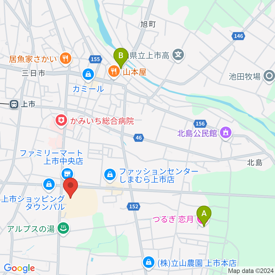 北アルプス文化センター周辺のホテル一覧地図