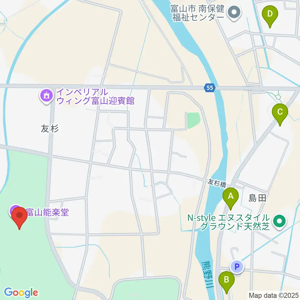 富山能楽堂周辺のホテル一覧地図
