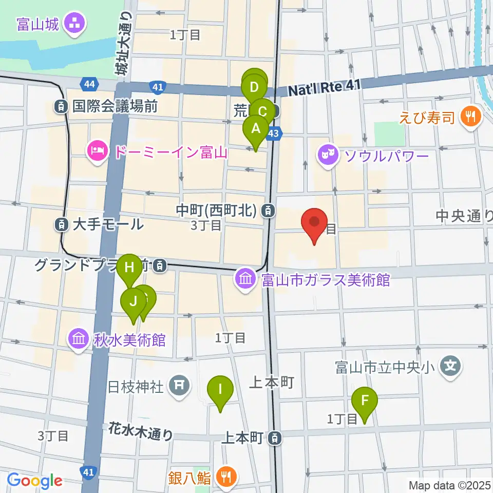 てるてる亭周辺のホテル一覧地図