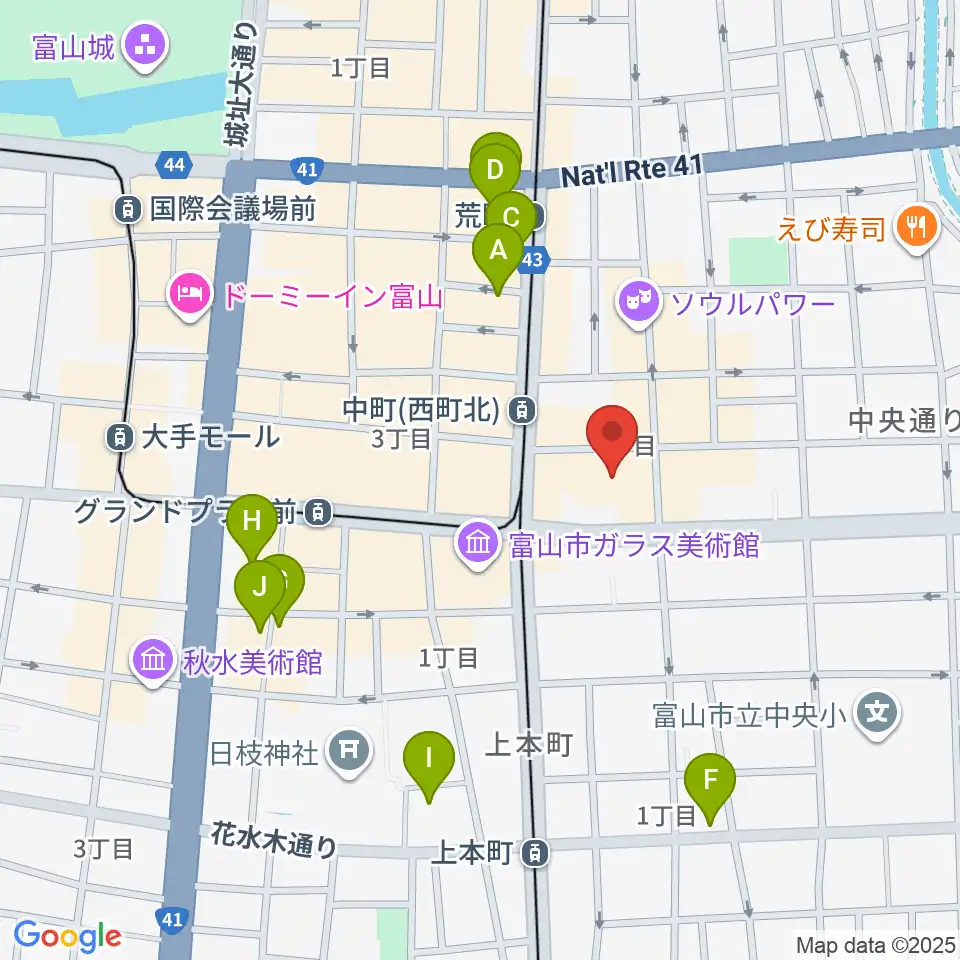 てるてる亭周辺のホテル一覧地図