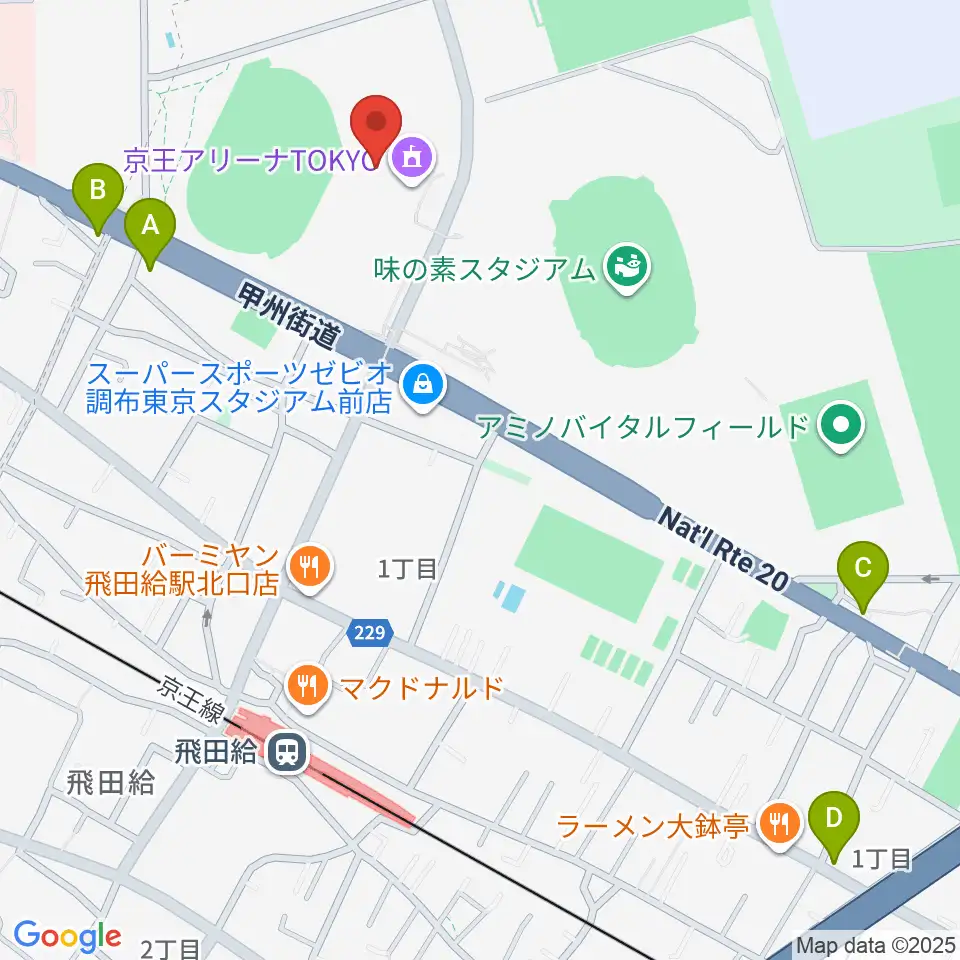 京王アリーナTOKYO周辺のホテル一覧地図